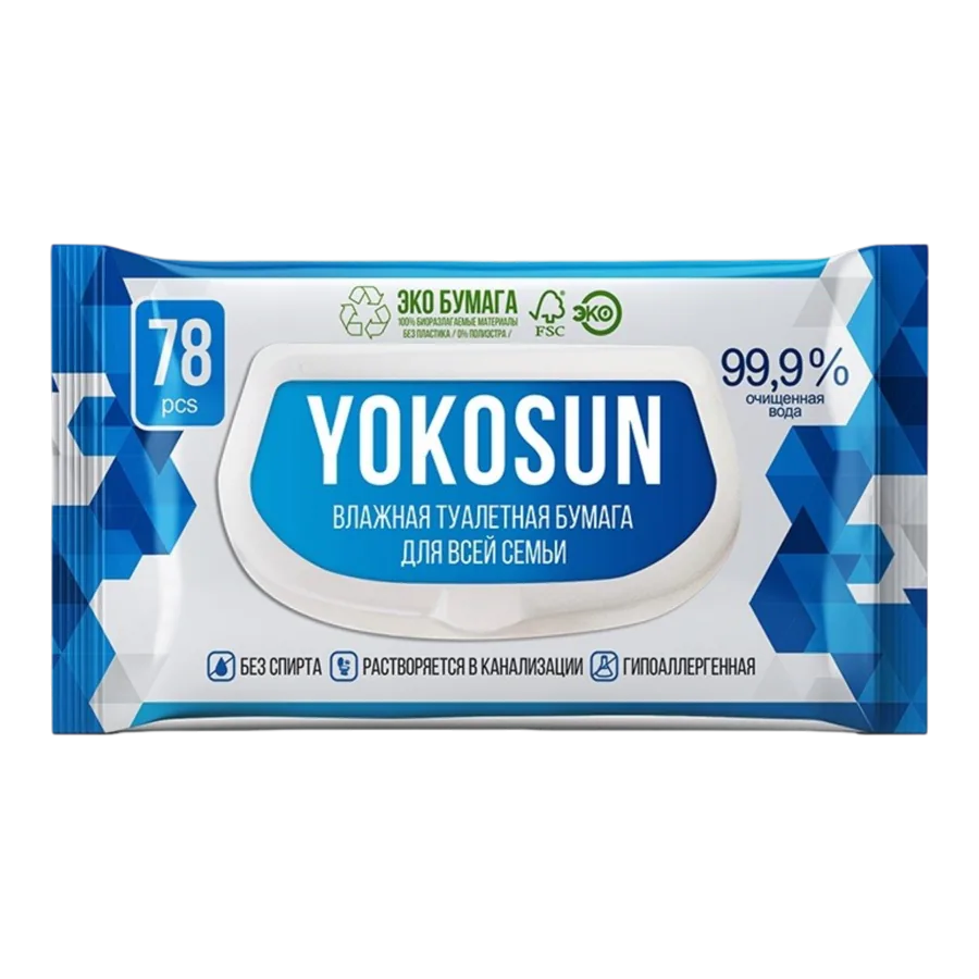 Влажная туалетная бумага YokoSun